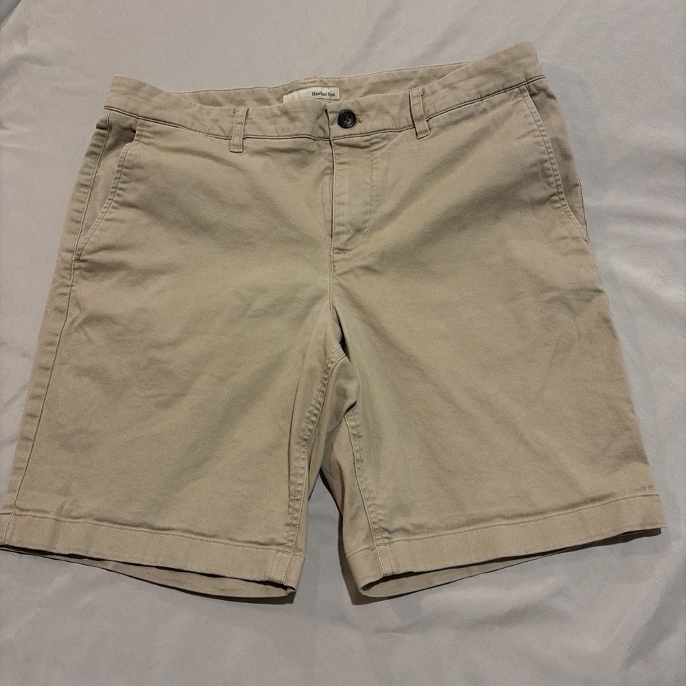 Hawker Rye Shorts Men's 34 x 9 Stretch Chino Tan Casual Preppy Summer